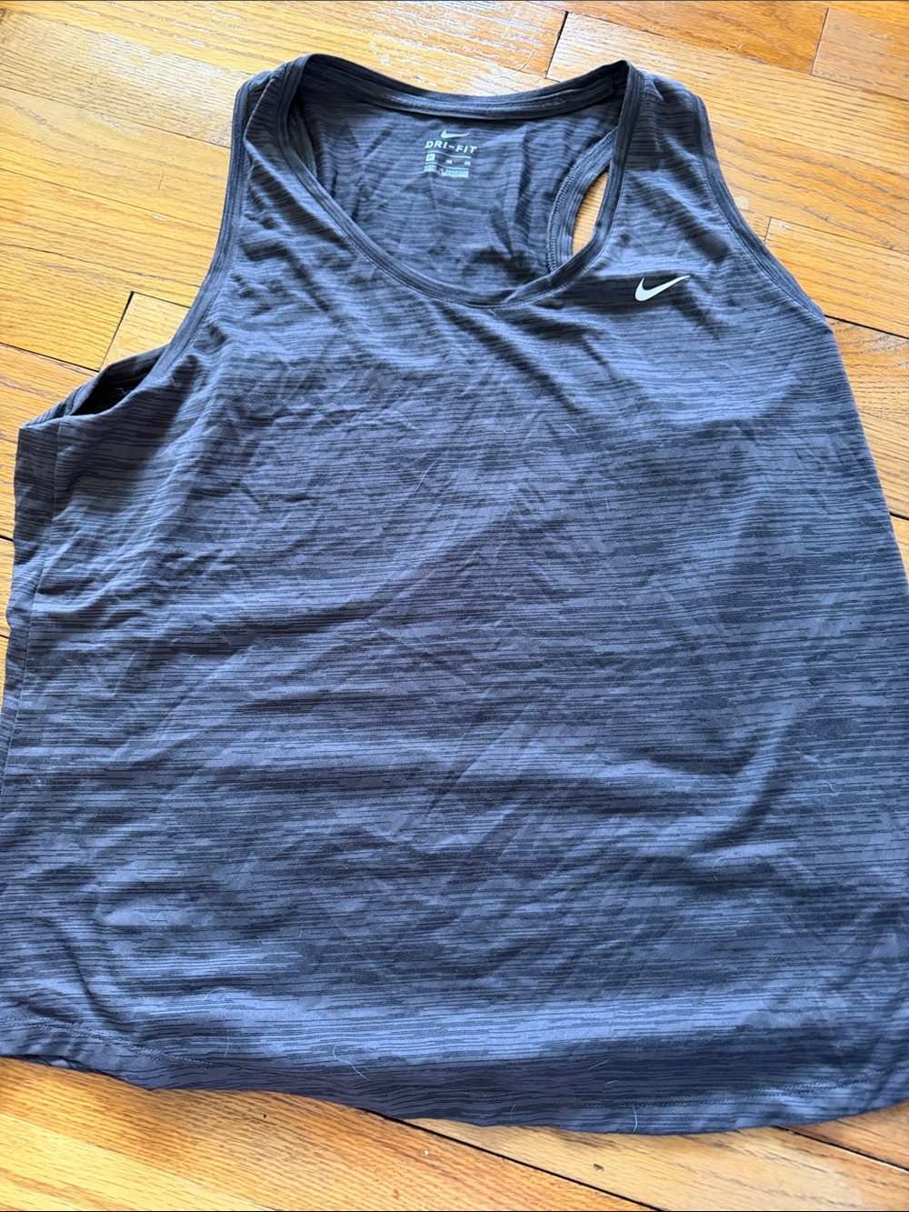 Nike Women’s Dri-FIT Heathered Charcoal Gray Tank Top